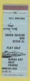 Matchbook Cover - Morro Bay Golf Course CA