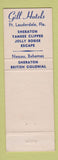 Matchbook Cover - Escape Hotel Fort Lauderdale FL