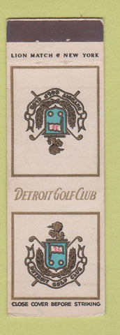 Matchbook Cover - Detroit Golf Club MI