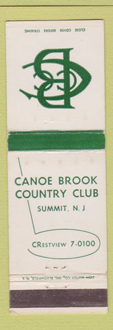Matchbook Cover - Canoe Brook Country Club Summit NJ WEAR