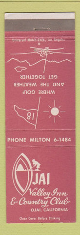 Matchbook Cover - Ojai Valley Inn Country Club CA