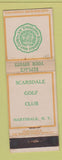 Matchbook Cover - Scarsdale Golf Club Hartsdale NY WEAR