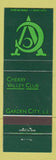 Matchbook Cover - Cherry Valley Club Garden City LI NY
