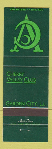Matchbook Cover - Cherry Valley Club Garden City LI NY