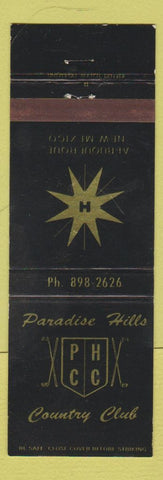 Matchbook Cover - Paradise Hills Country Club Albuquerque NM