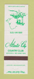 Matchbook Cover - Atlantic City Country Club Northfield NJ #2