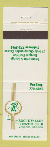 Matchbook Cover - Rogue Valley Country Club Medford OR