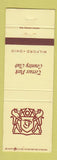 Matchbook Cover - Terrace Park Country Club Milford OH