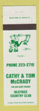 Matchbook Cover - Cathy & Tom McCrady Beatrice Country Club NE?