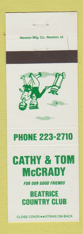 Matchbook Cover - Cathy & Tom McCrady Beatrice Country Club NE?