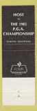 Matchbook Cover - Cherry Hills Country Club Denver Colorado