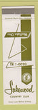 Matchbook Cover - Lakewood Country Club Westlake OH