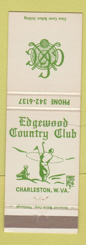 Matchbook Cover - Edgewood Country Club Charleston WV