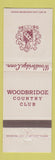 Matchbook Cover - Woodbridge Country Club CT