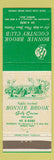 Matchbook Cover - Bonnie Brook Country Club Detroit MI