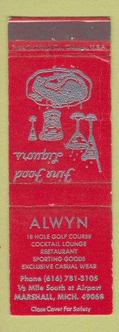 Matchbook Cover - Alwyn Golf Course Marshall MI WEAR