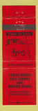 Matchbook Cover - Tomac Woods Golf Course Driving Range Albion MI RED