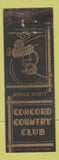 Matchbook Cover - Concord Country Club WEAR