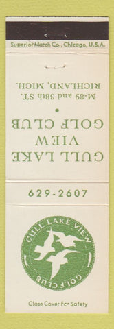 Matchbook Cover - Gull Lake View Golf Course Richland MI