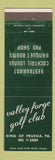 Matchbook Cover - Valley Forge Golf Club King of Prussia PA