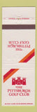 Matchbook Cover - Pittsburgh Golf Club PA WEAR
