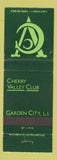 Matchbook Cover - Cherry Valley Club Garden City LI NY