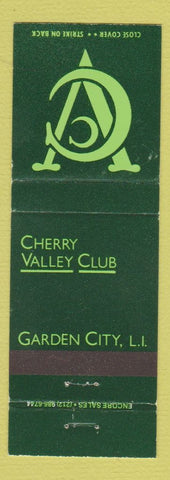 Matchbook Cover - Cherry Valley Club Garden City LI NY