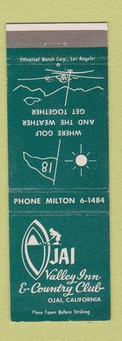 Matchbook Cover - Ojai Valley Inn Country Club CA GREEN