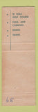 Matchbook Cover - Ojai Valley Inn Country Club CA GREEN