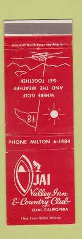 Matchbook Cover - Ojai Valley Inn Country Club CA RED
