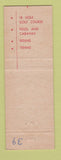 Matchbook Cover - Ojai Valley Inn Country Club CA RED
