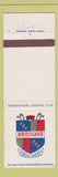 Matchbook Cover - Birmingham Country Club MI