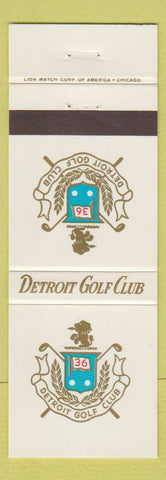 Matchbook Cover - Detroit Golf Club MI