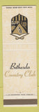 Matchbook Cover - Bethesda Country Club MD