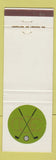Matchbook Cover - Club De Golf Cuernavaca Mexico