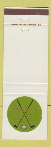 Matchbook Cover - Club De Golf Cuernavaca Mexico