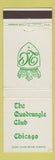 Matchbook Cover - Quadrangle Club Chicago IL
