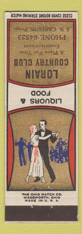 Matchbook Cover - Lorain Country Club OH