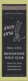 Matchbook Cover - Brookside Golf Club Woodinville WA