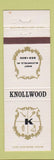 Matchbook Cover - Knollwood Golf Club West Bloomfield MI