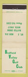 Matchbook Cover - Bedford Valley Golf Club Battle Creek MI