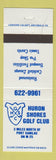 Matchbook Cover - Huron Shore's Golf Club Port Sanilac MI