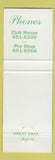Matchbook Cover - Great Oaks Country Club Rochester MI
