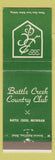 Matchbook Cover - Battle Creek Country Club Battle Creek MI