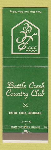 Matchbook Cover - Battle Creek Country Club Battle Creek MI