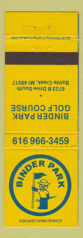 Matchbook Cover - Binder Park Golf Course Battle Creek MI
