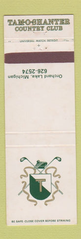 Matchbook Cover - Tam O Shanter Country Club Orchard Lake MI