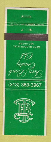 Matchbook Cover - Twin Beach Country Club West Bloomfield MI