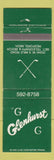 Matchbook Cover - Glenhurst Golf Club Redford MI