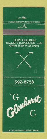 Matchbook Cover - Glenhurst Golf Club Redford MI